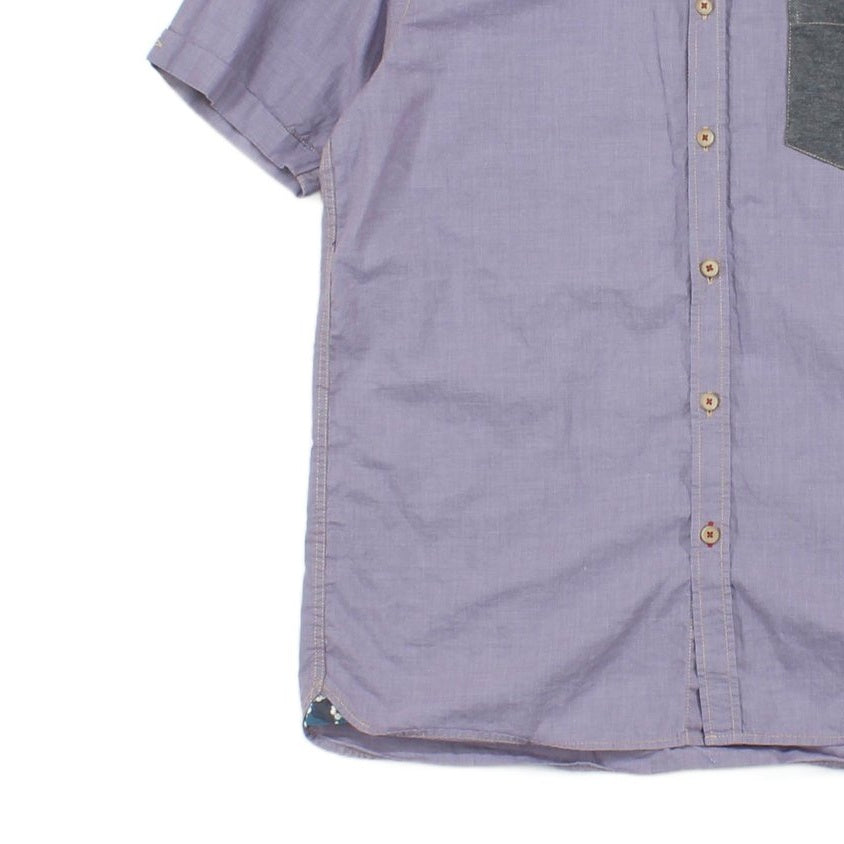 Mens Shirt Short Sleeve Button Up