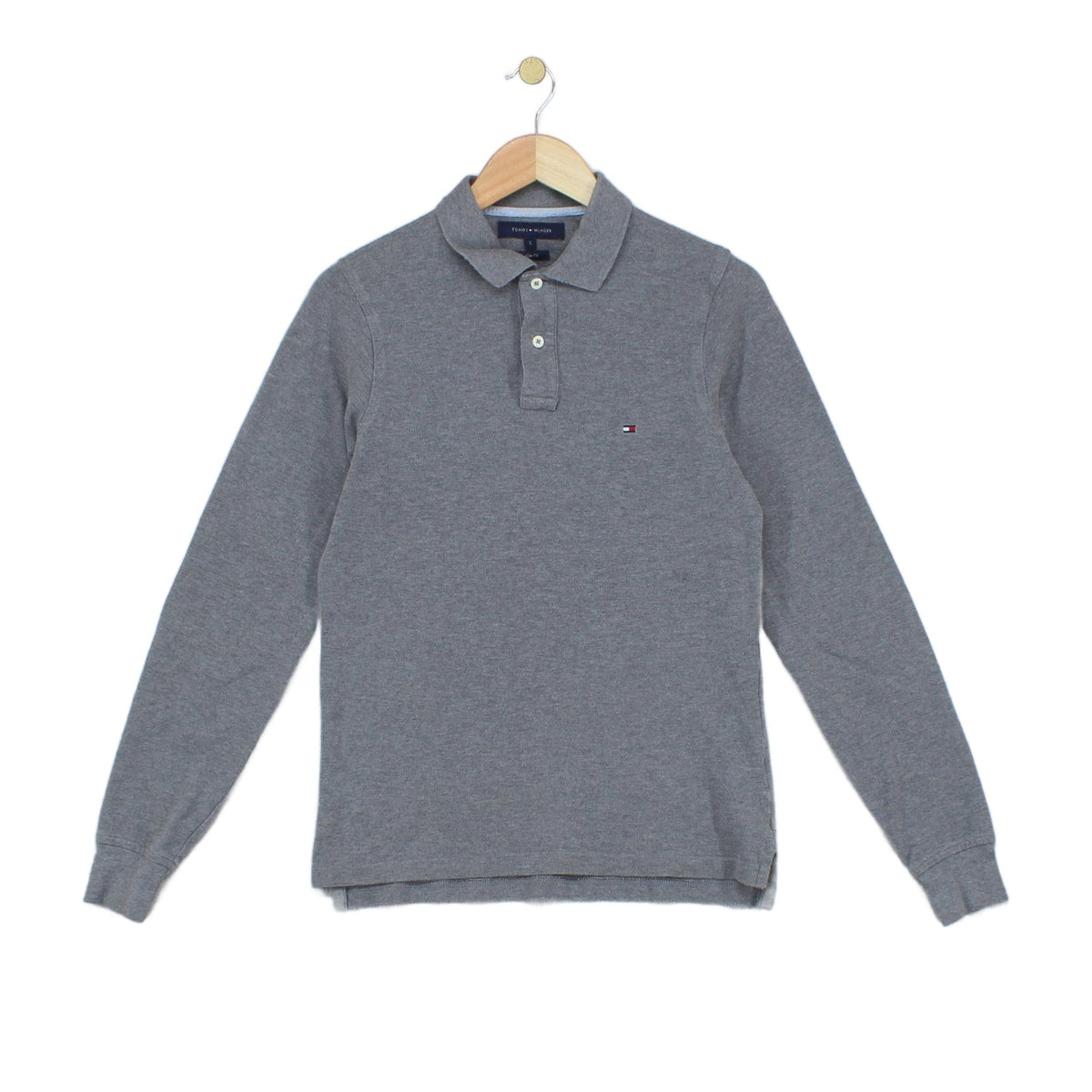 Mens Polo Shirt Slim Fit Long Sleeve Classic