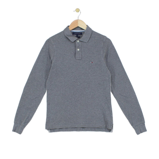 Mens Polo Shirt Slim Fit Long Sleeve Classic