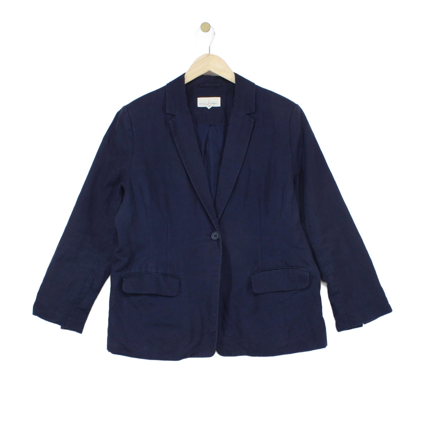 Womens Linen Blazer Cotton Mix