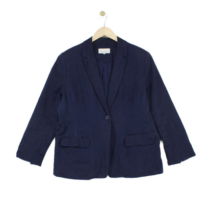 Womens Linen Blazer Cotton Mix
