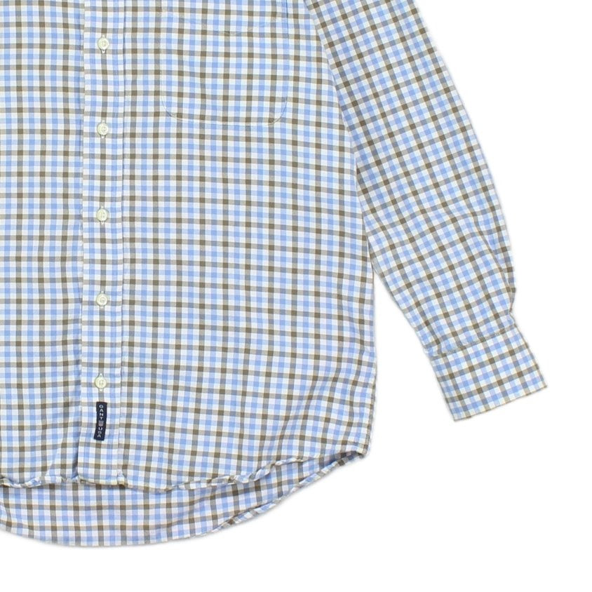 Mens Check Shirt Pattern Button Down Long Sleeve