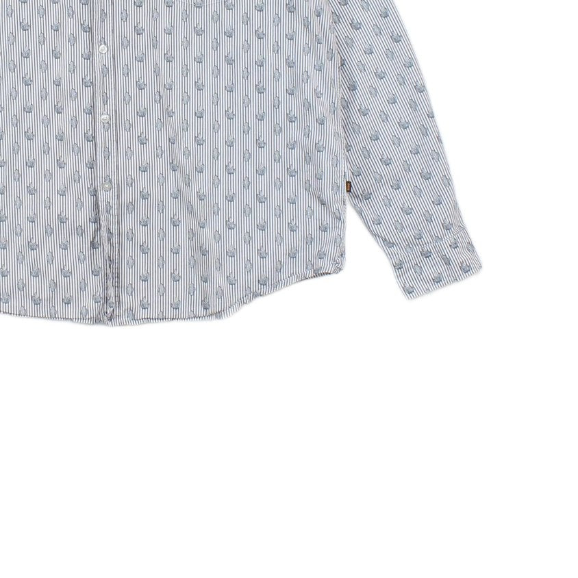 Mens Patterned Shirt Long Sleeve Button Up