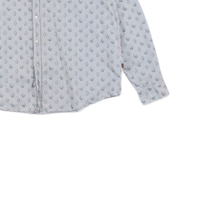 Mens Patterned Shirt Long Sleeve Button Up