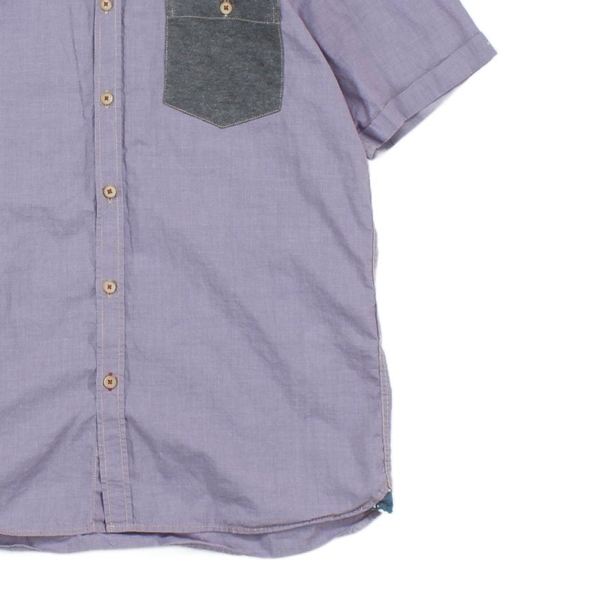 Mens Shirt Short Sleeve Button Up