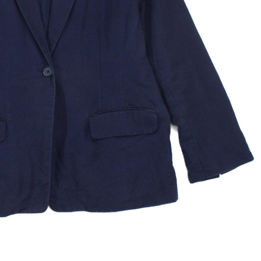 Womens Linen Blazer Cotton Mix