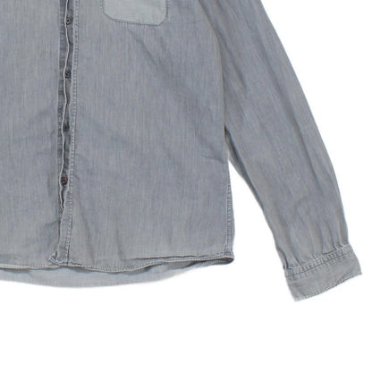 Mens Shirt Slim Fit Long Sleeve Pocket