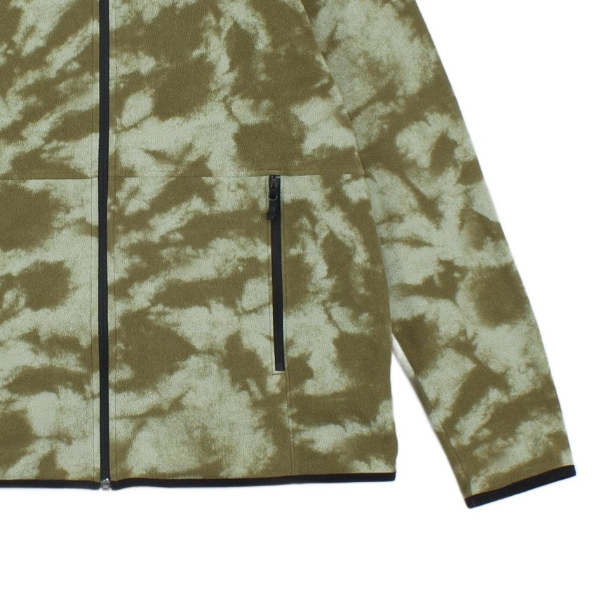 Mens Camo Fleece Jacket Lightweight Full Zip Outdoor