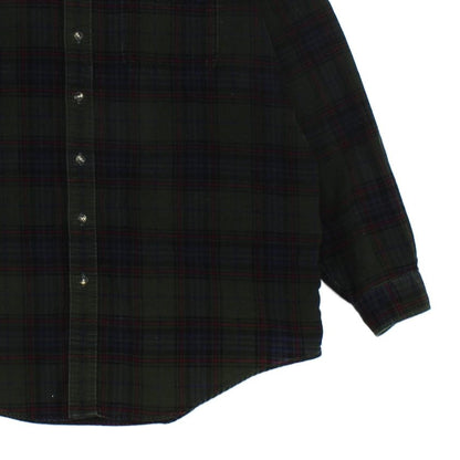Mens Corduroy Shirt Button Down Classic Plaid Tall