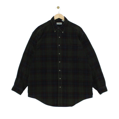 Mens Corduroy Shirt Button Down Classic Plaid Tall