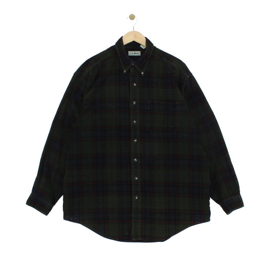 Mens Corduroy Shirt Button Down Classic Plaid Tall