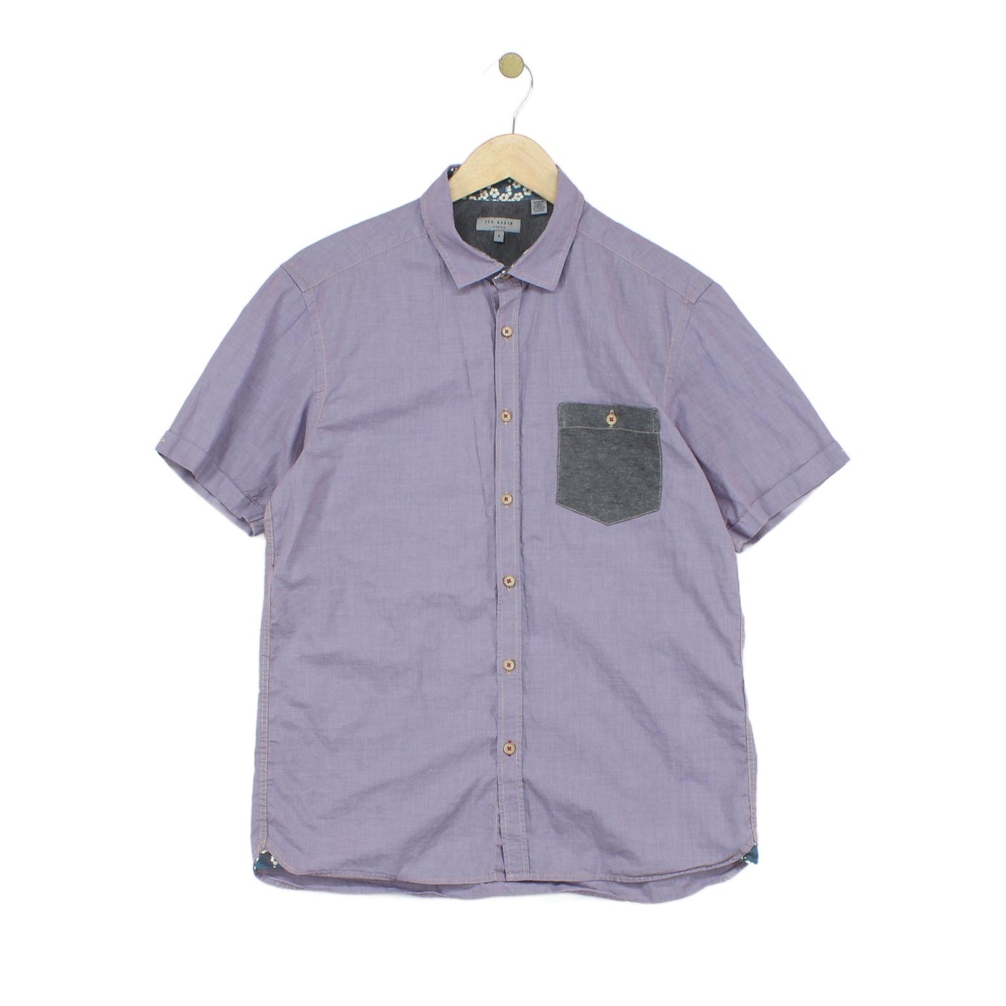 Mens Shirt Short Sleeve Button Up