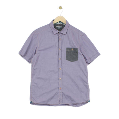 Mens Shirt Short Sleeve Button Up