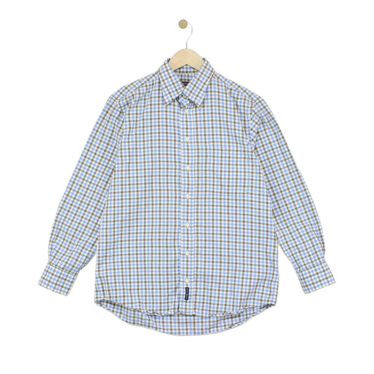 Mens Check Shirt Pattern Button Down Long Sleeve