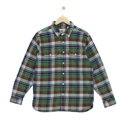 Mens Flannel Shirt Long Sleeve Relaxed Check