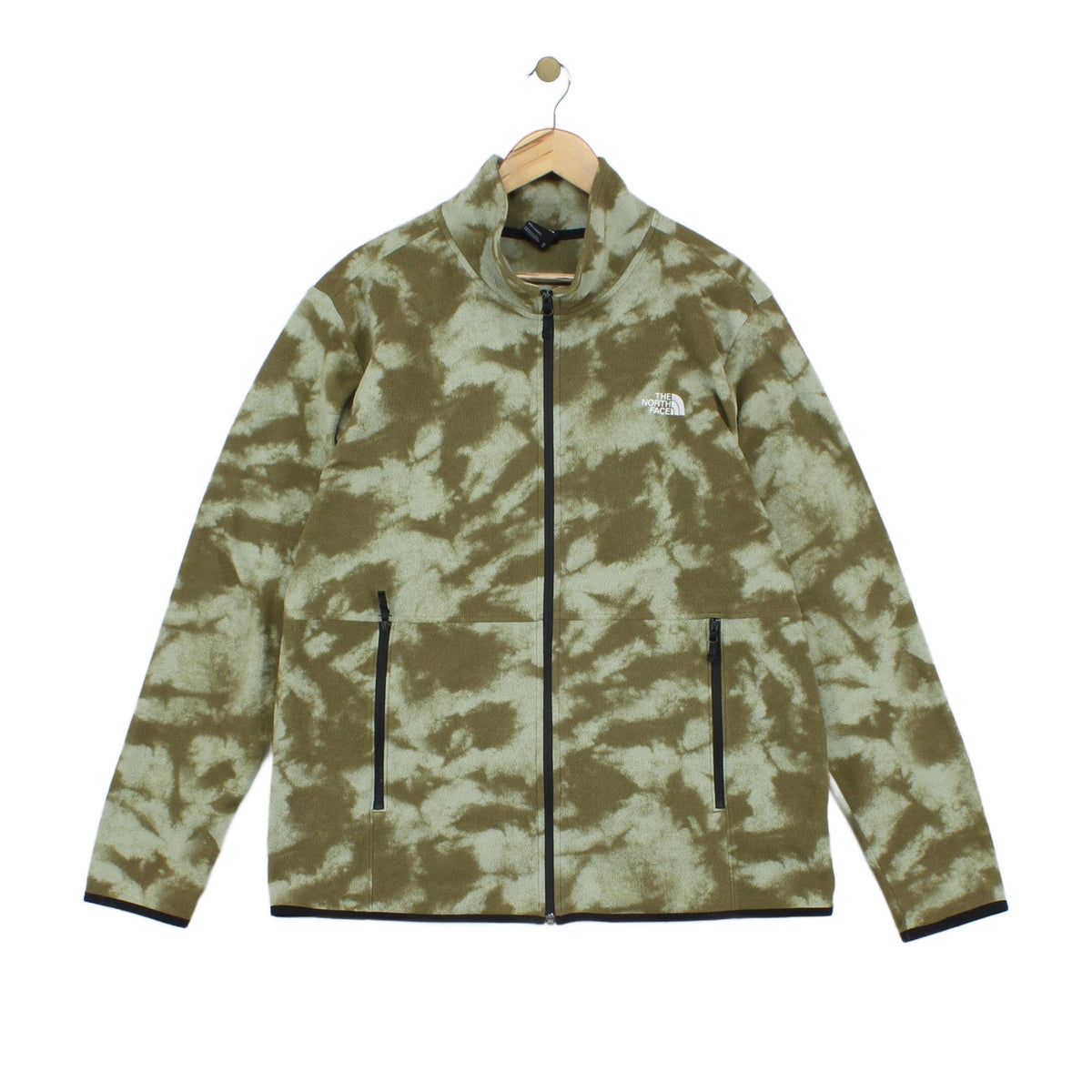 Mens Camo Fleece Jacket Lightweight Full Zip Outdoor