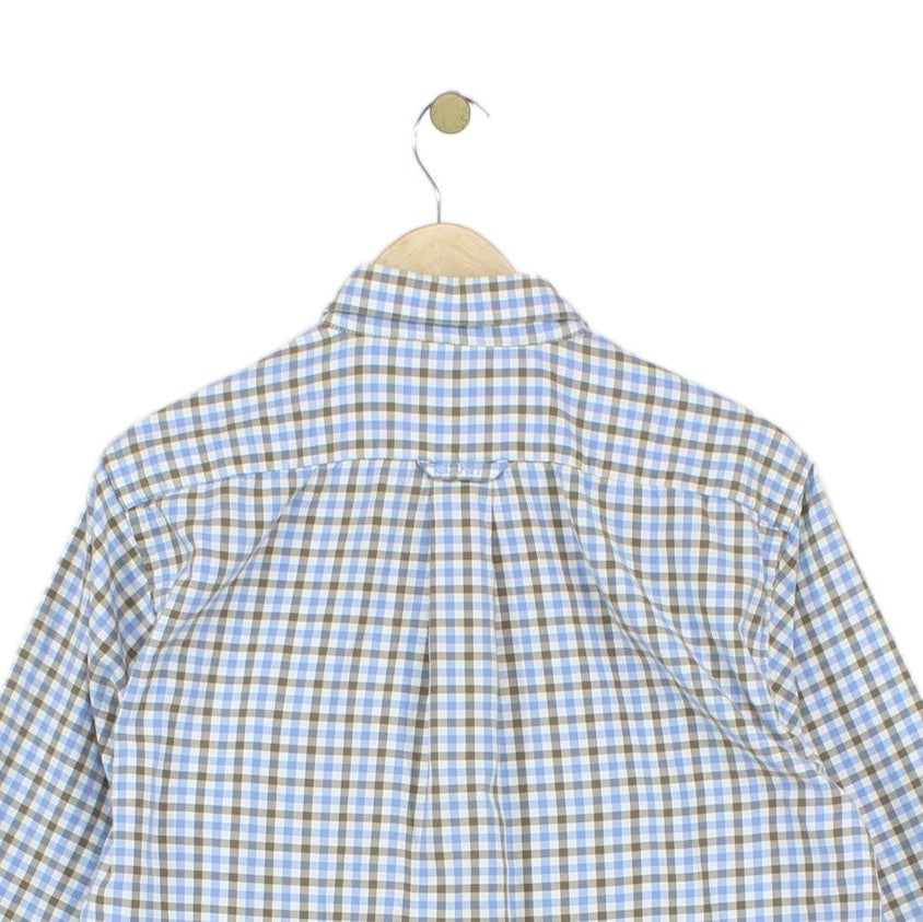 Mens Check Shirt Pattern Button Down Long Sleeve