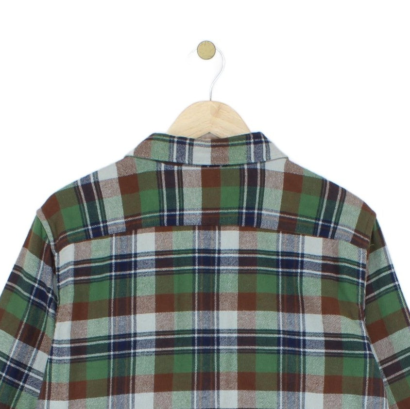 Mens Flannel Shirt Long Sleeve Relaxed Check