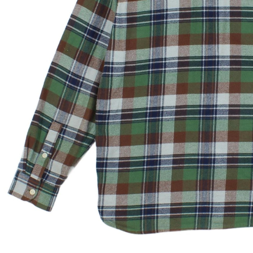 Mens Flannel Shirt Long Sleeve Relaxed Check