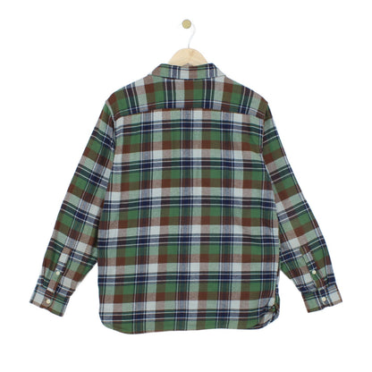 Mens Flannel Shirt Long Sleeve Relaxed Check