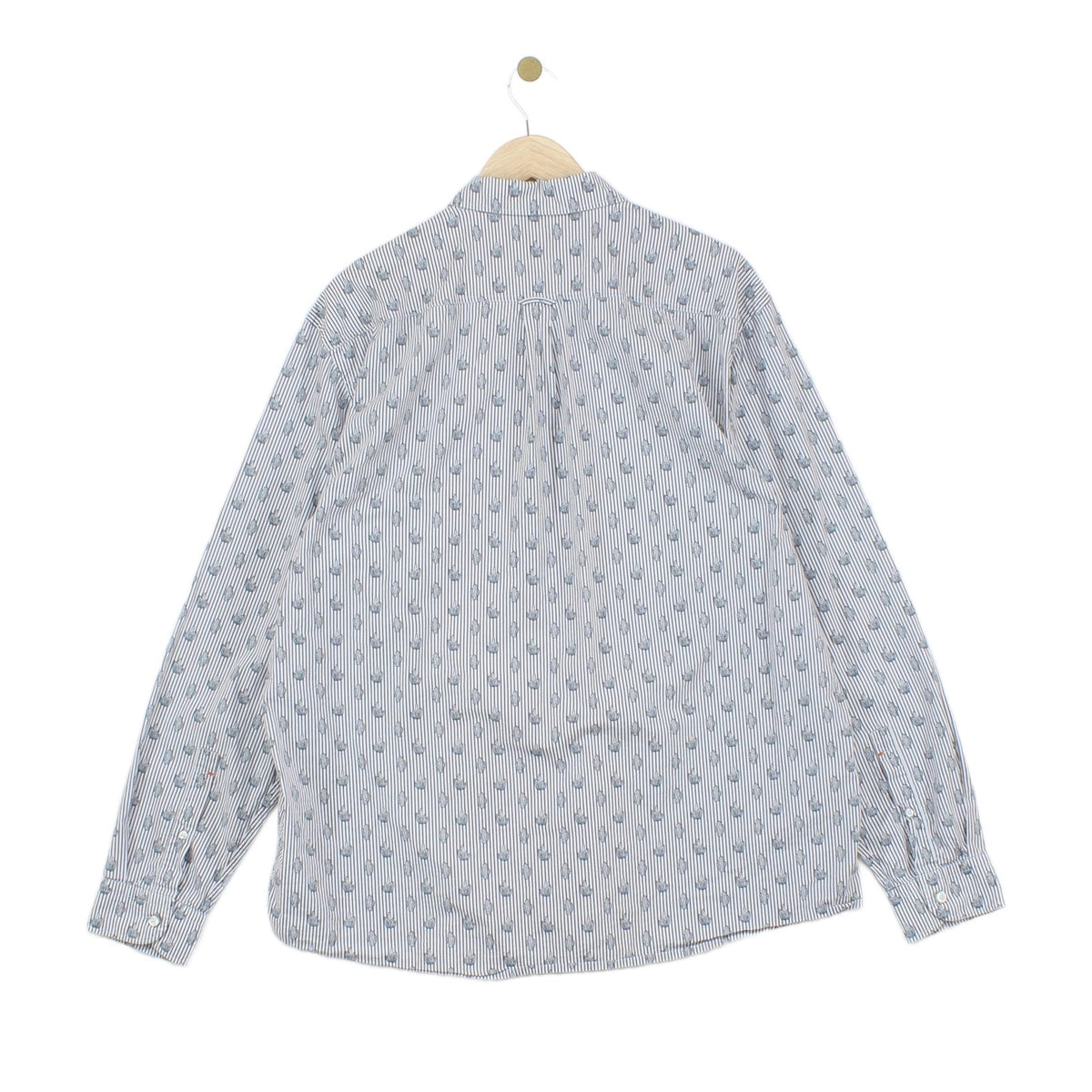 Mens Patterned Shirt Long Sleeve Button Up