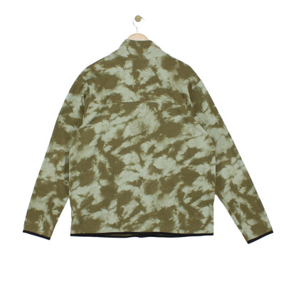 Mens Camo Fleece Jacket Lightweight Full Zip Outdoor