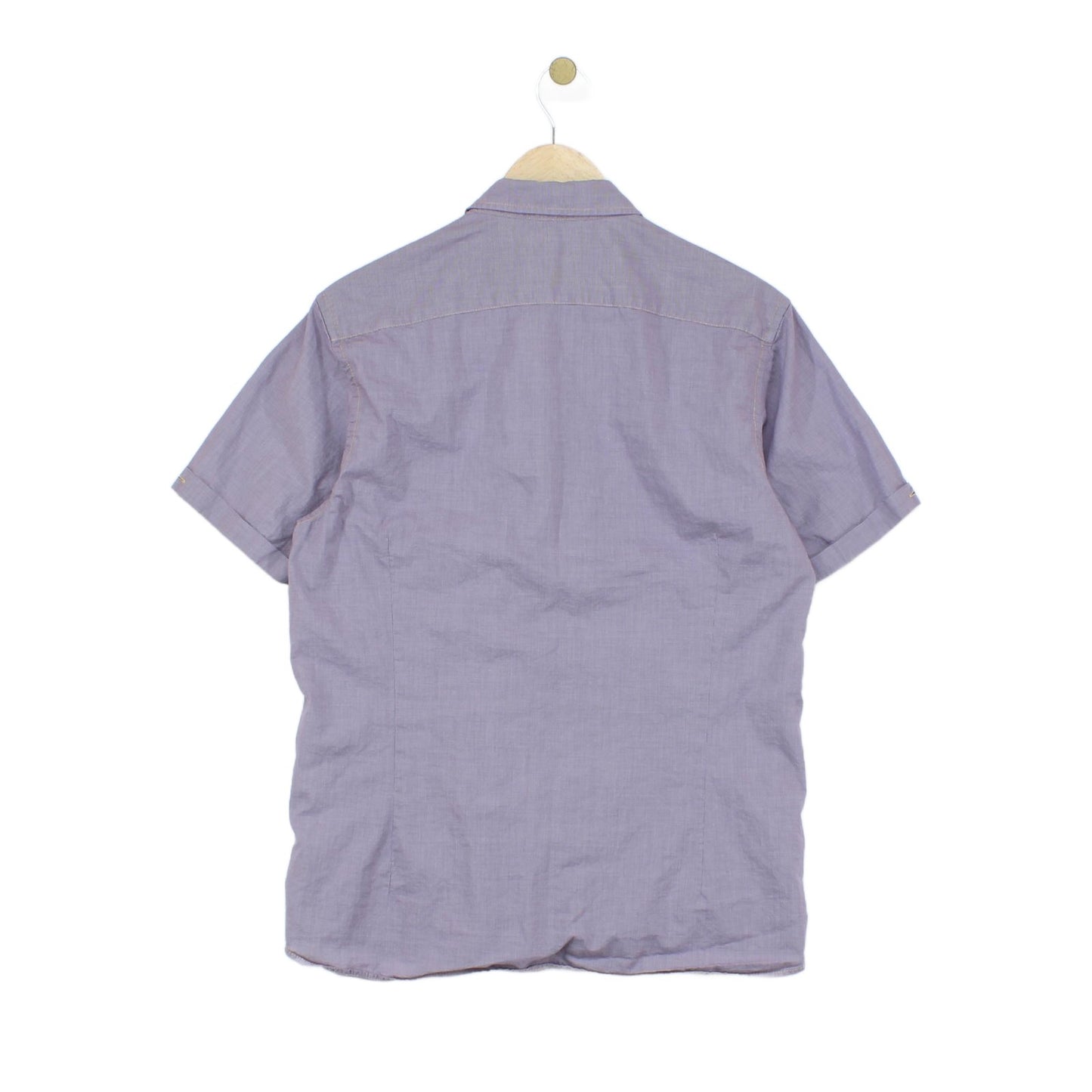 Mens Shirt Short Sleeve Button Up