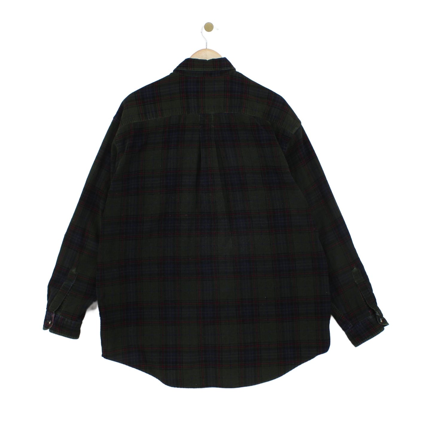 Mens Corduroy Shirt Button Down Classic Plaid Tall