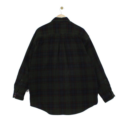 Mens Corduroy Shirt Button Down Classic Plaid Tall