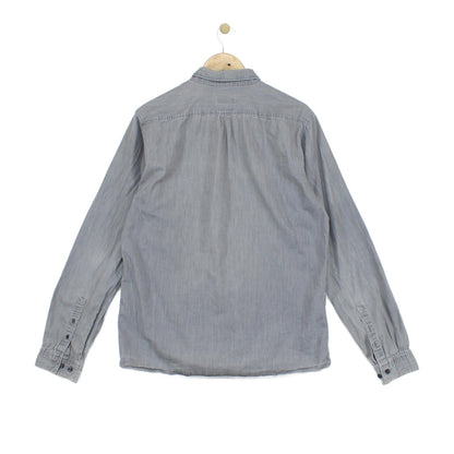 Mens Shirt Slim Fit Long Sleeve Pocket