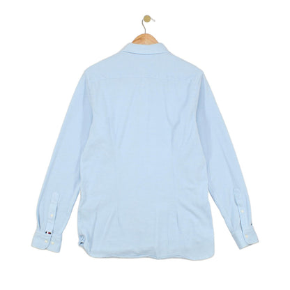 Mens Knitted Shirt Stretch Slim Fit Classic