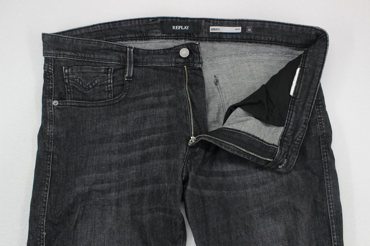 Mens Anbass Jeans Slim Fit Denim Stretch