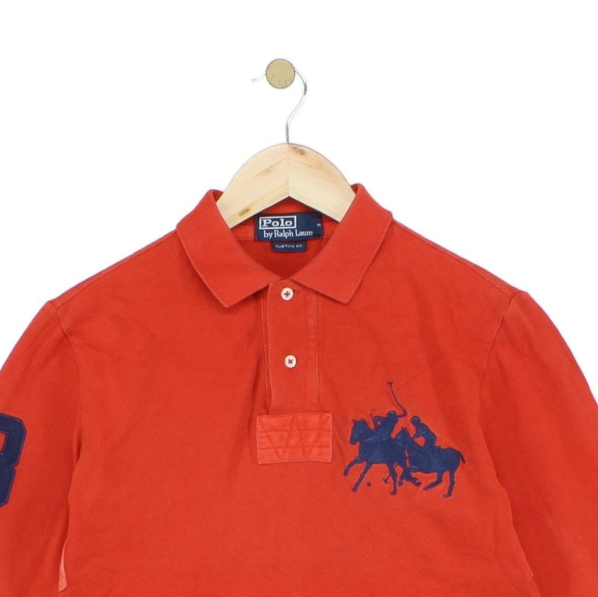 Mens Polo Shirt Long Sleeve Big Pony