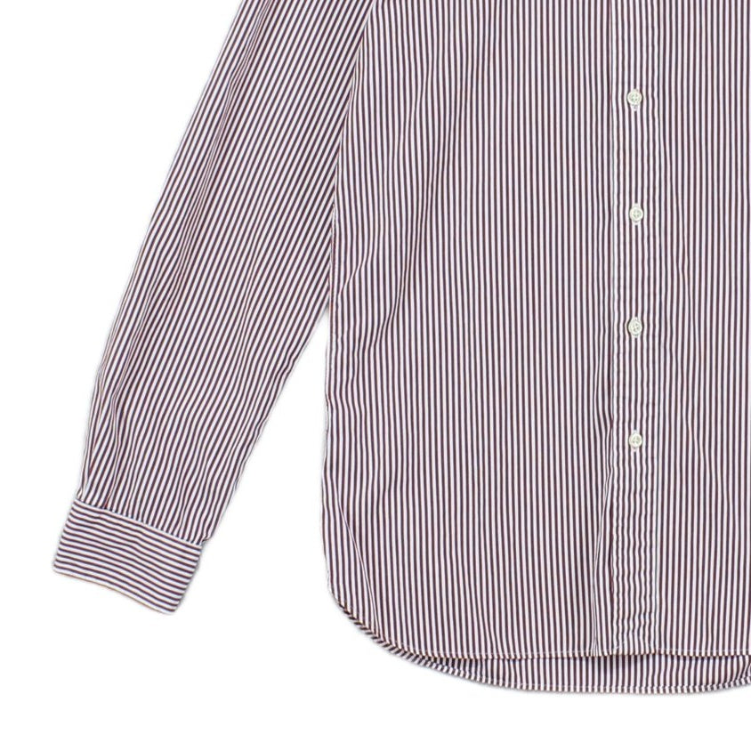 Mens Striped Shirt Slim Fit Button Up