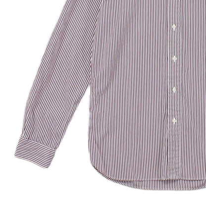 Mens Striped Shirt Slim Fit Button Up