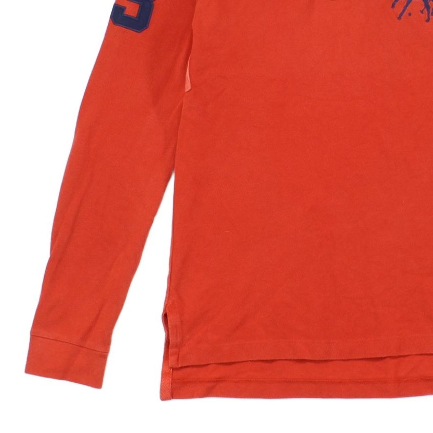 Mens Polo Shirt Long Sleeve Big Pony