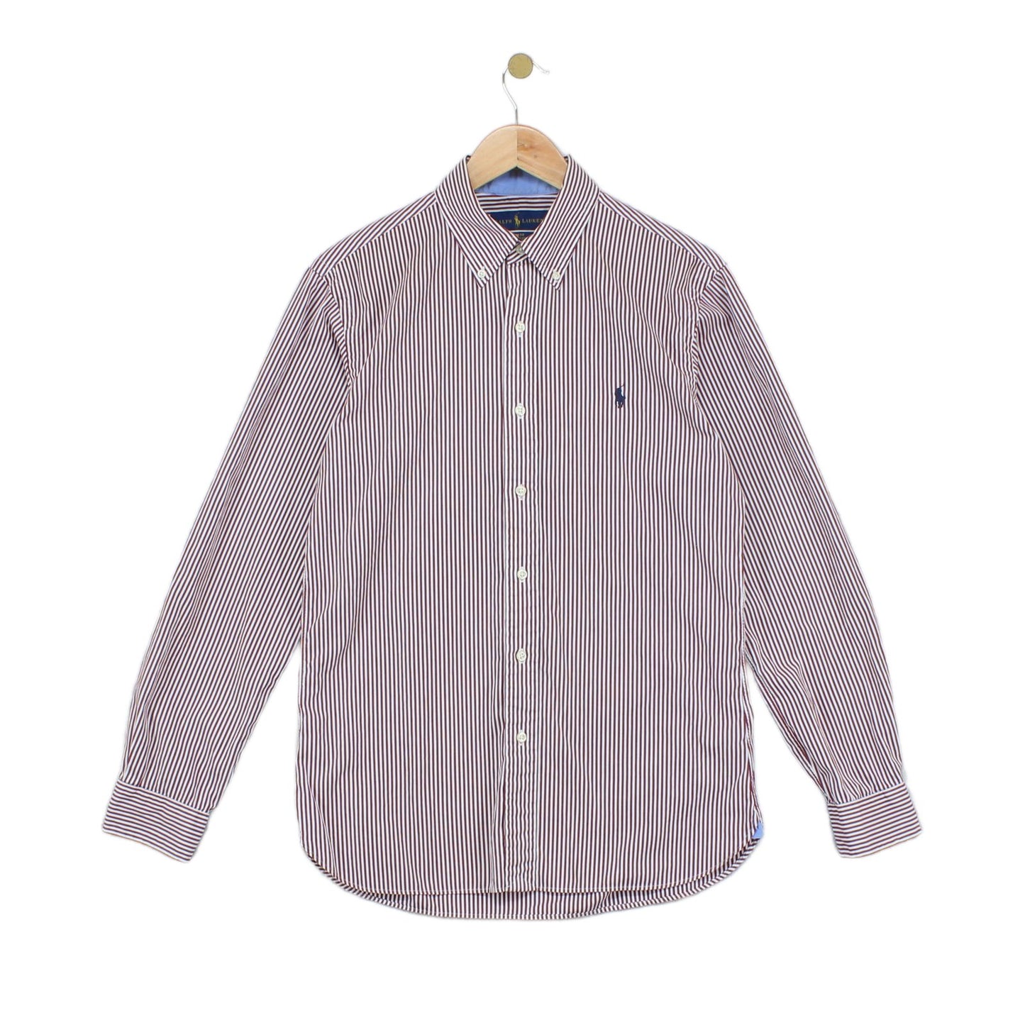 Mens Striped Shirt Slim Fit Button Up
