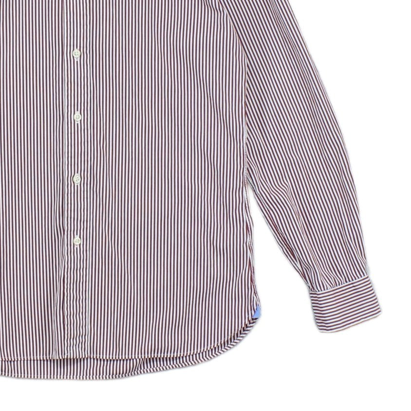 Mens Striped Shirt Slim Fit Button Up