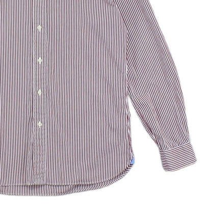 Mens Striped Shirt Slim Fit Button Up