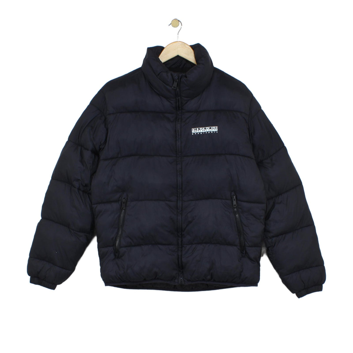 Mens Puffer Jacket Quilted Full Zip Winter