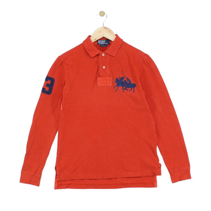Mens Polo Shirt Long Sleeve Big Pony