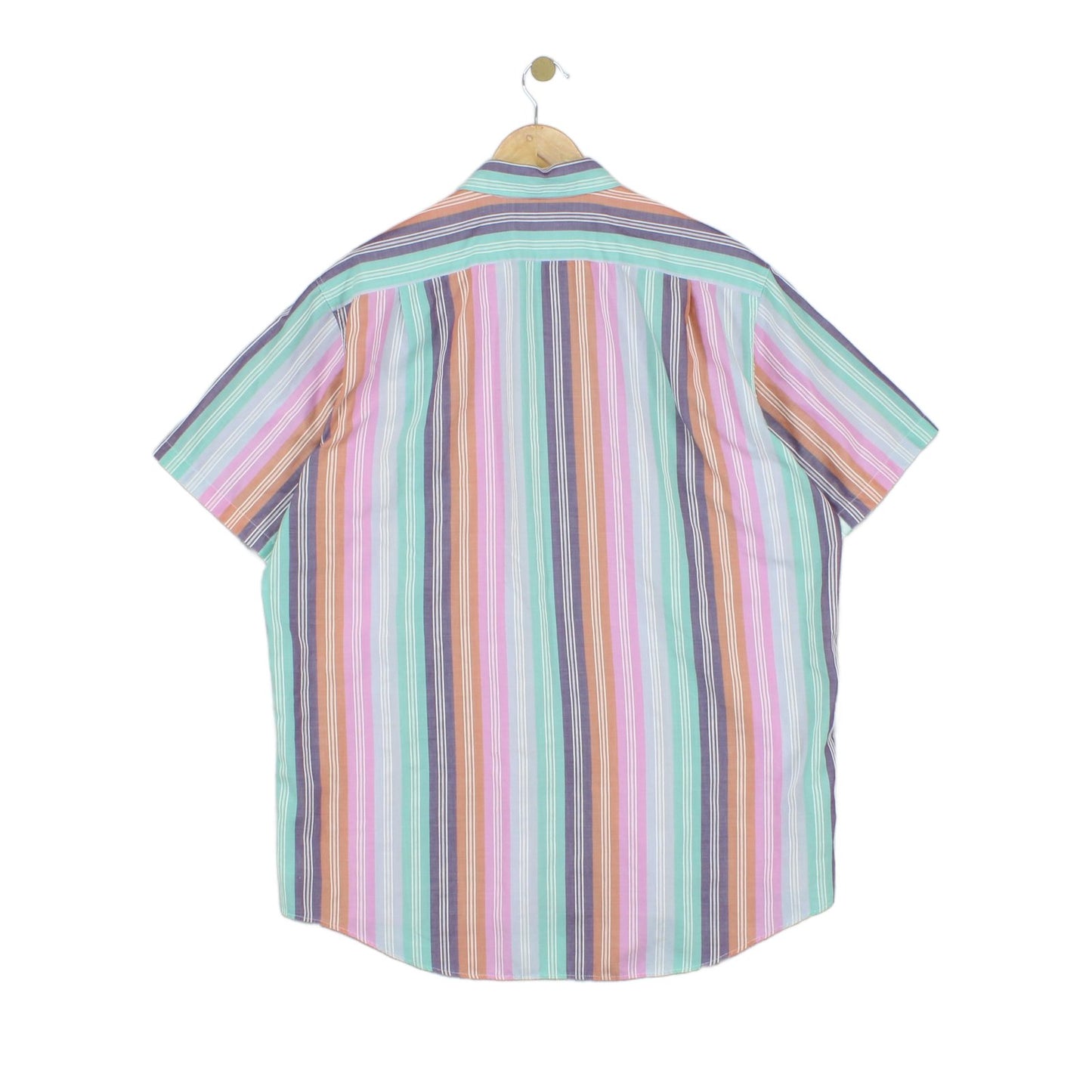 Mens Striped Shirt Casual Button Up Short Sleeve