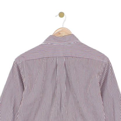 Mens Striped Shirt Slim Fit Button Up