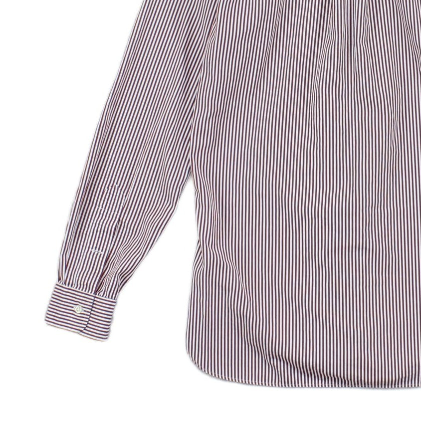 Mens Striped Shirt Slim Fit Button Up