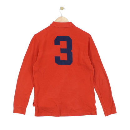 Mens Polo Shirt Long Sleeve Big Pony