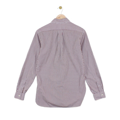 Mens Striped Shirt Slim Fit Button Up