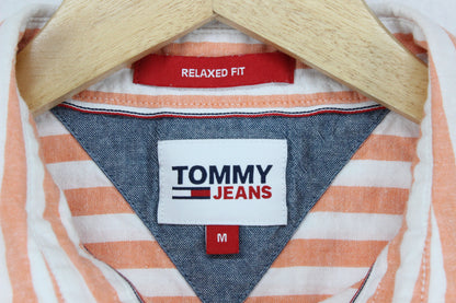 Mens Striped Shirt Relaxed Fit Short Sleeve