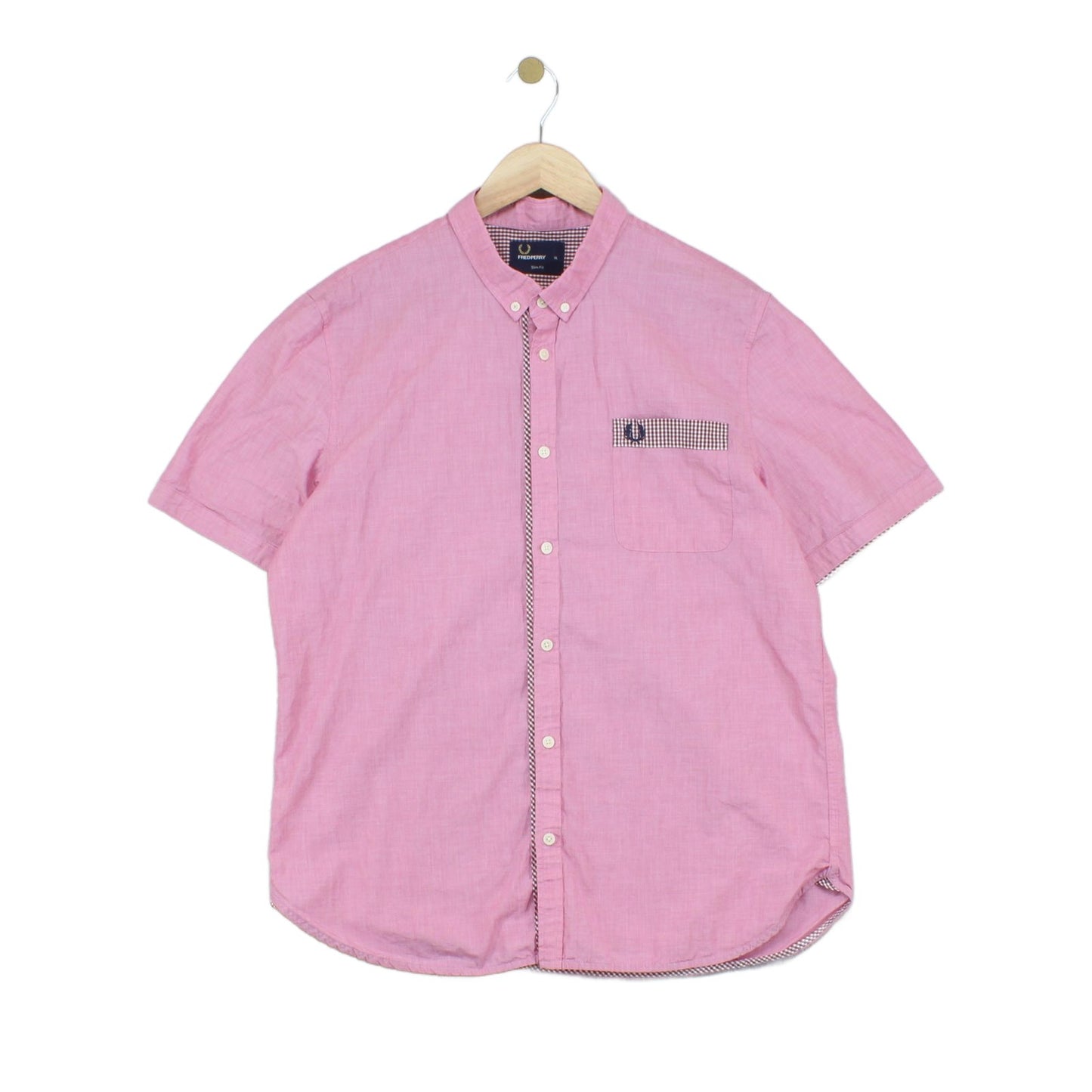 Mens Shirt Slim Fit Casual Short Sleeve Button Down