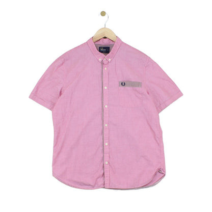Mens Shirt Slim Fit Casual Short Sleeve Button Down