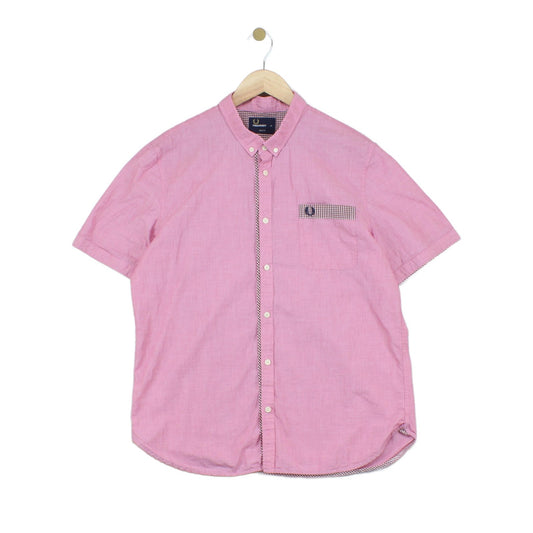 Mens Shirt Slim Fit Casual Short Sleeve Button Down